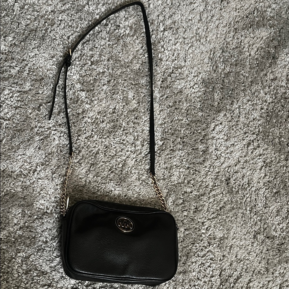 Black Leather Crossbody Bag